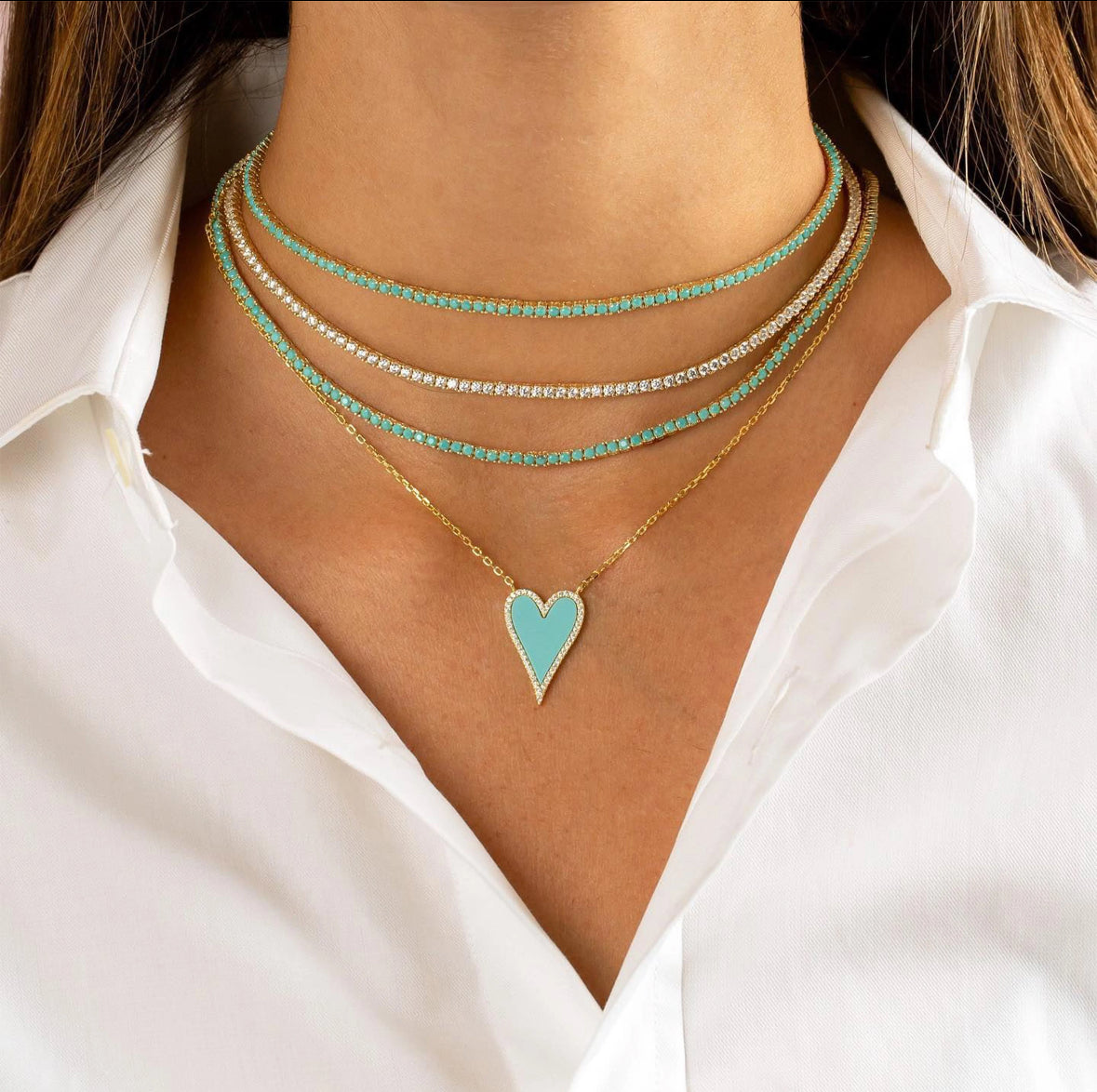 Bleu Vert Heart