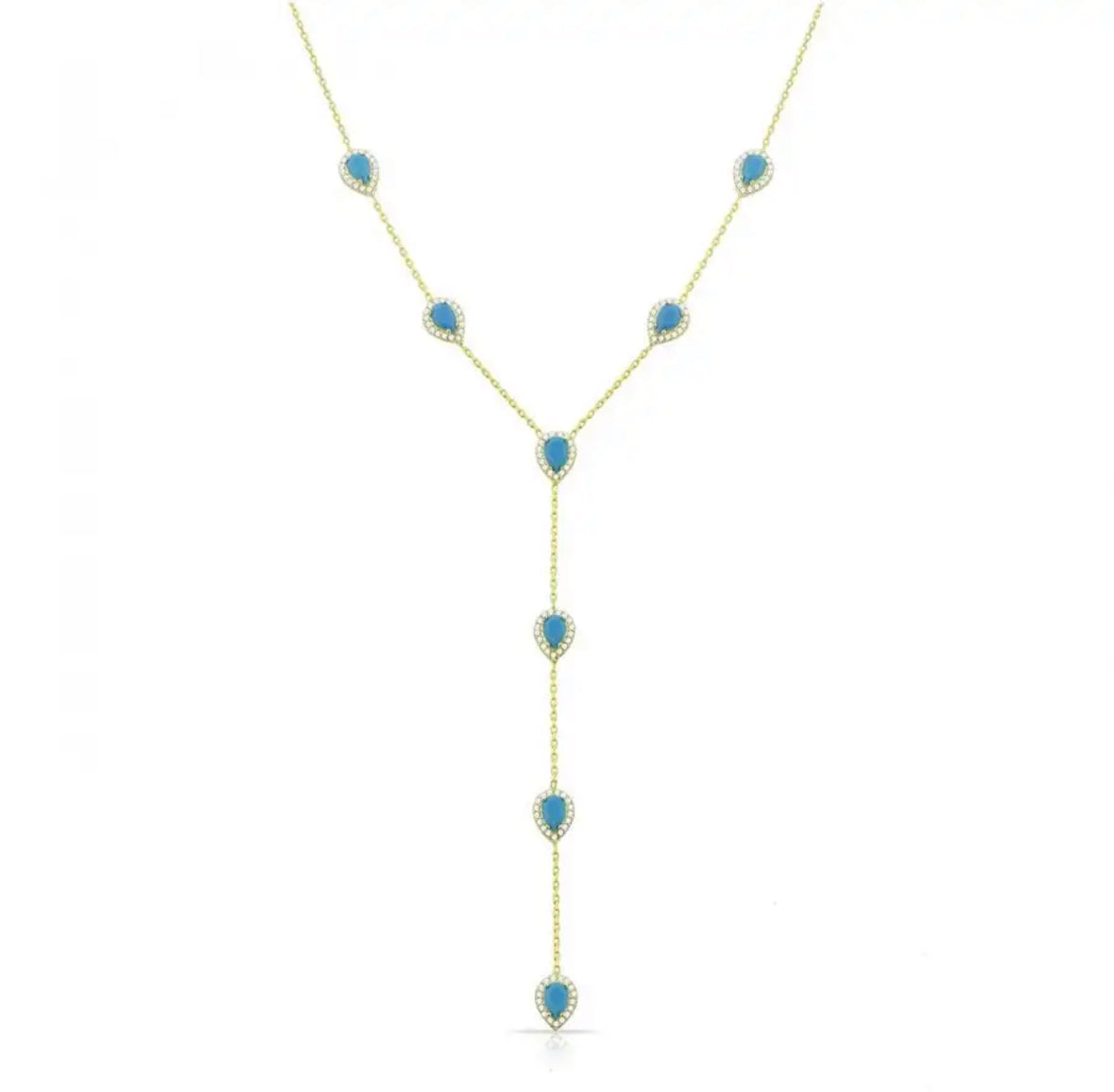 Tear Drop Long Necklace