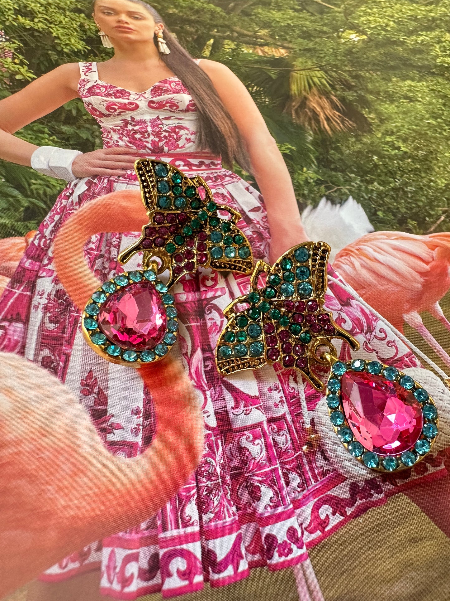 Glasswing butterfly Earrings