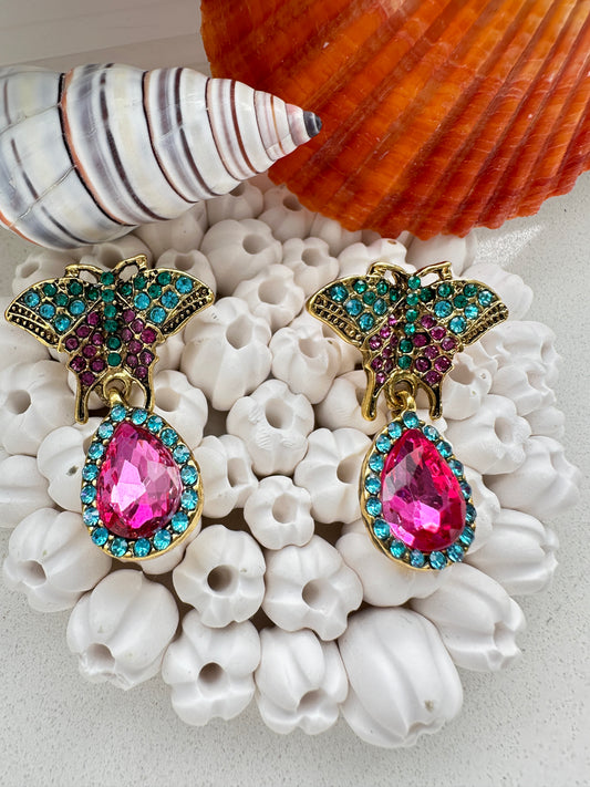 Glasswing butterfly Earrings