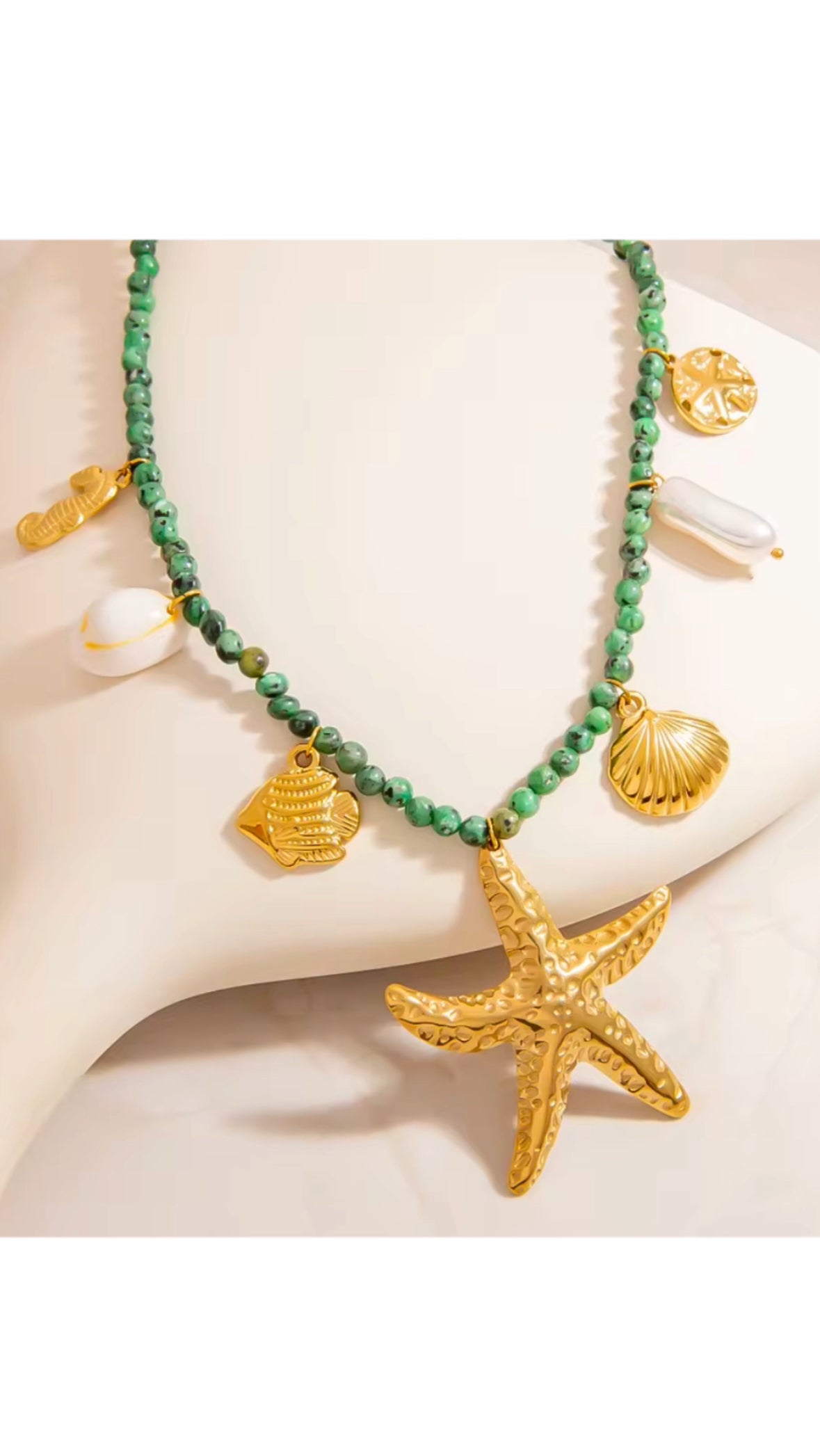 Starfish Green Necklace