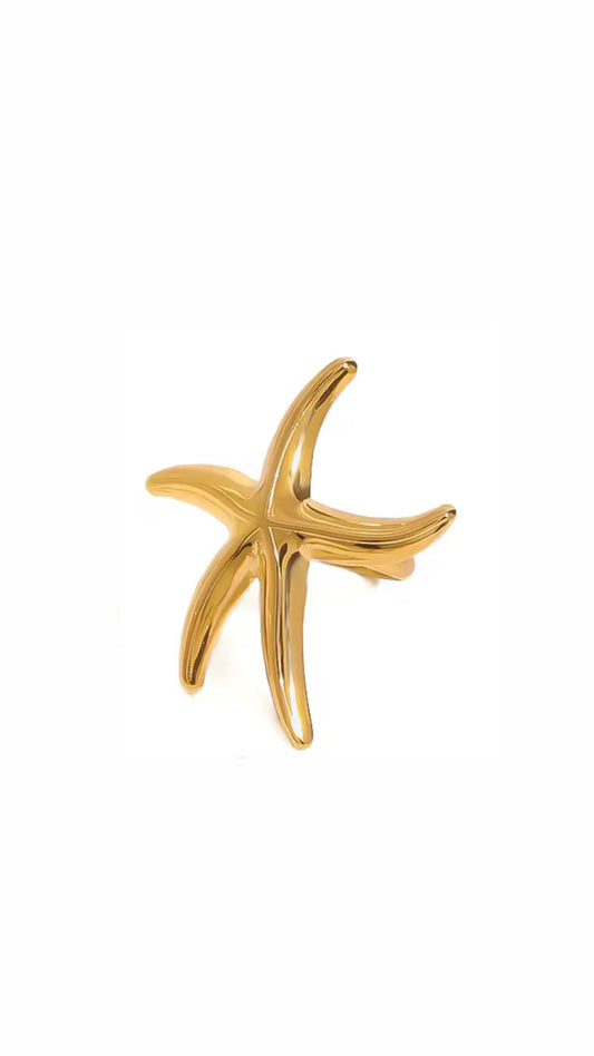 Gold Starfish Ring