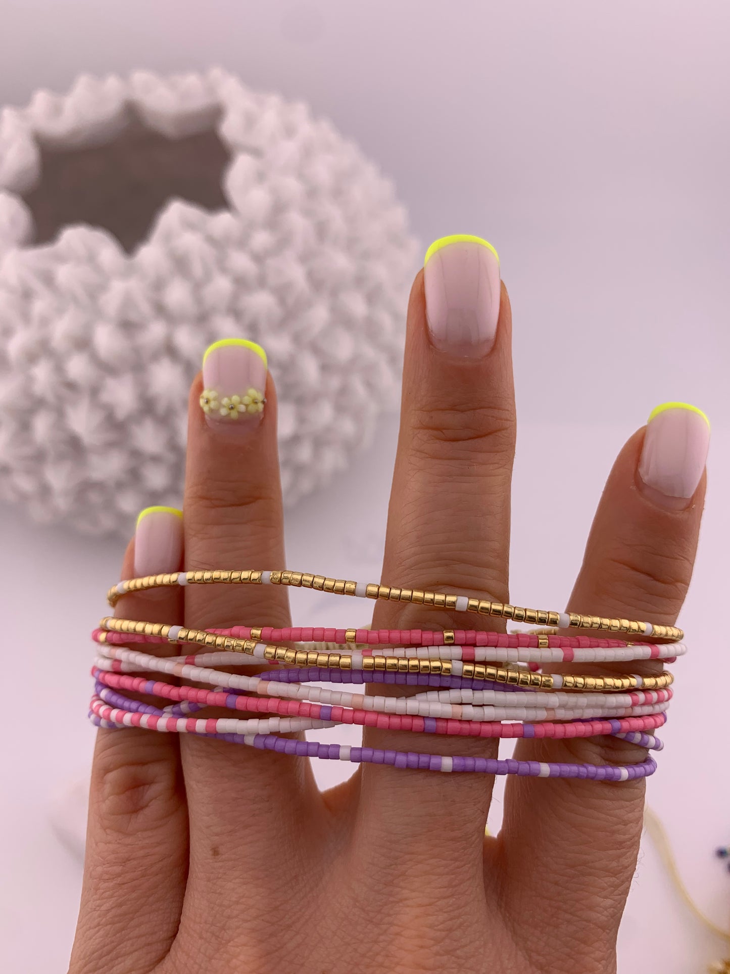 Pink Miyuki Beads