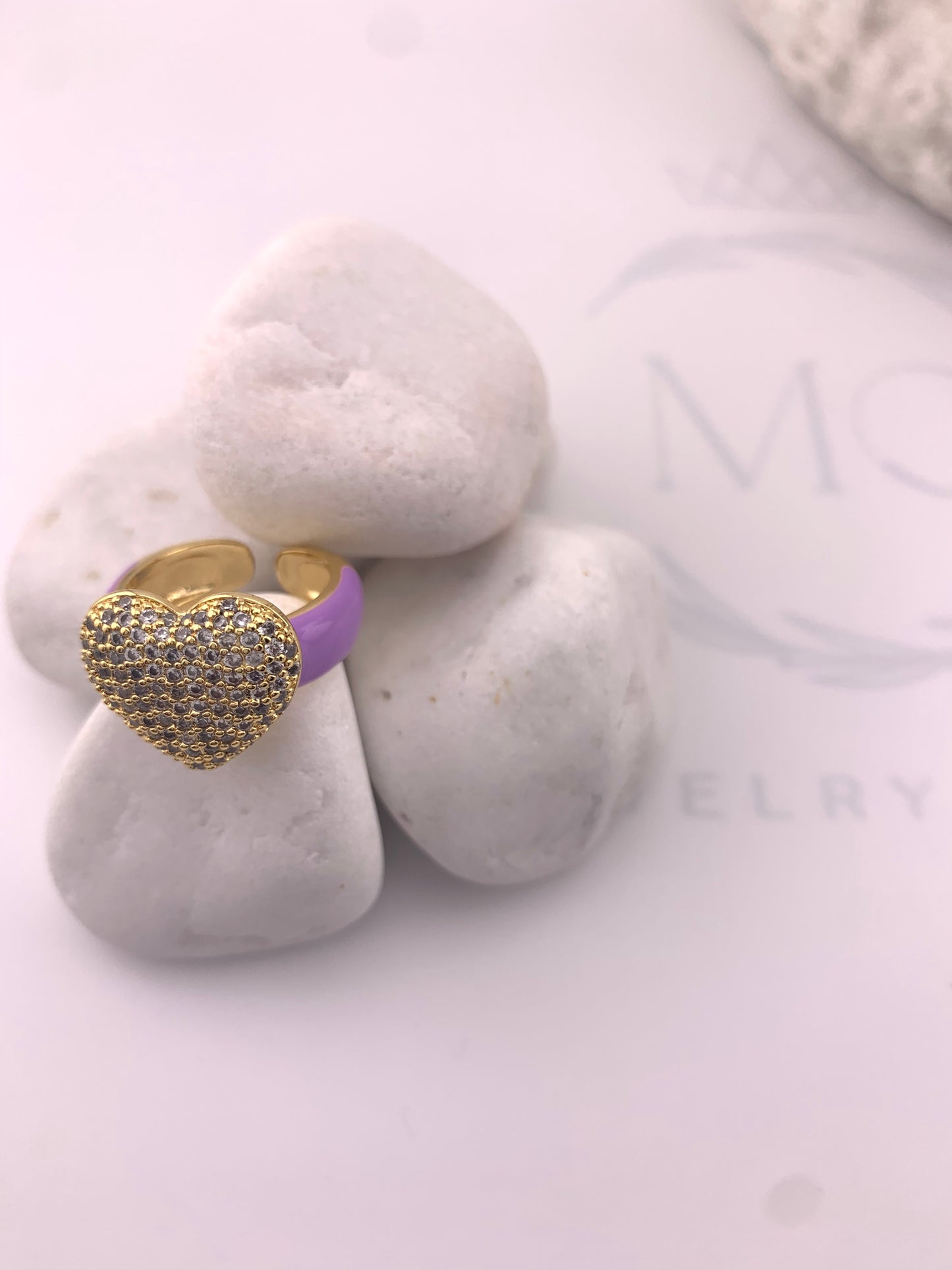 Heart Pave Ring