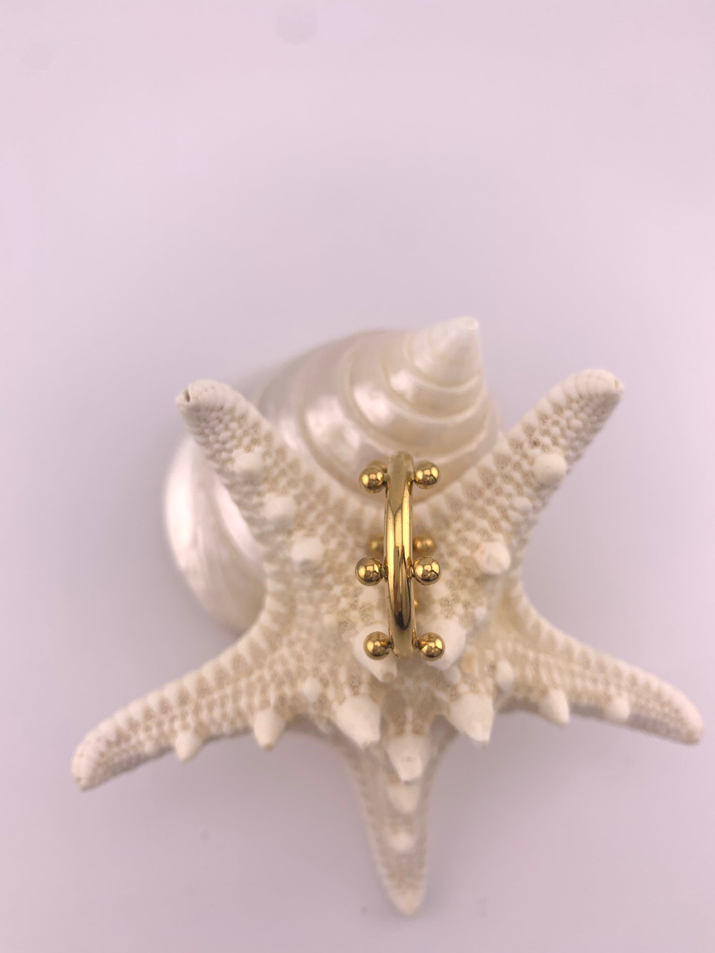 Minimalist Gold Beads Open Ring