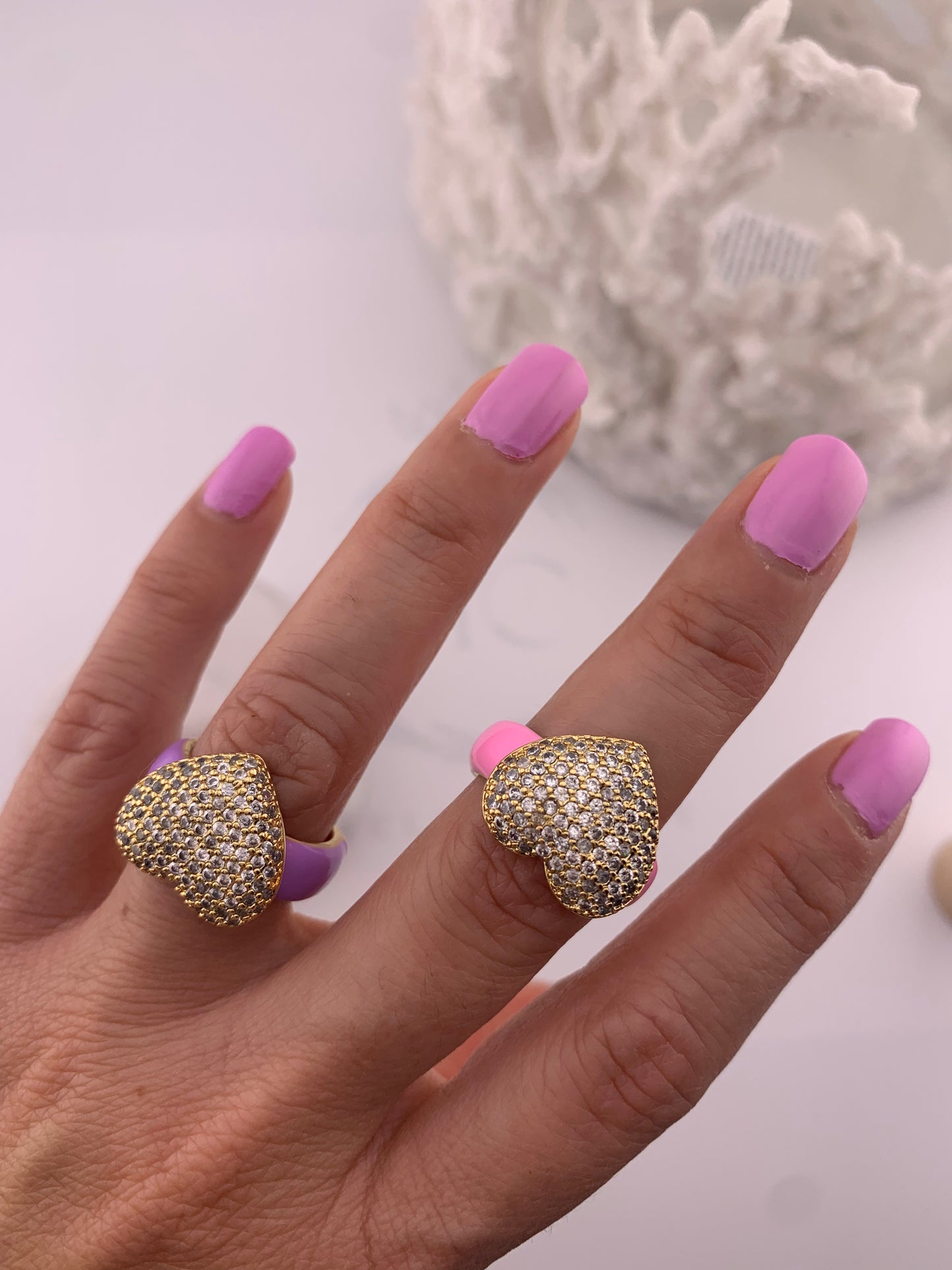 Heart Pave Ring