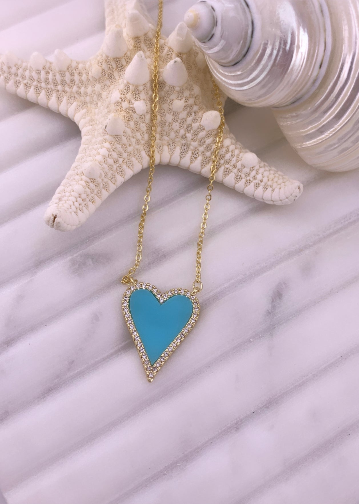 Bleu Vert Heart