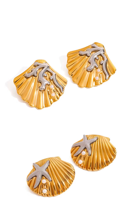 Summer Seashell Stud