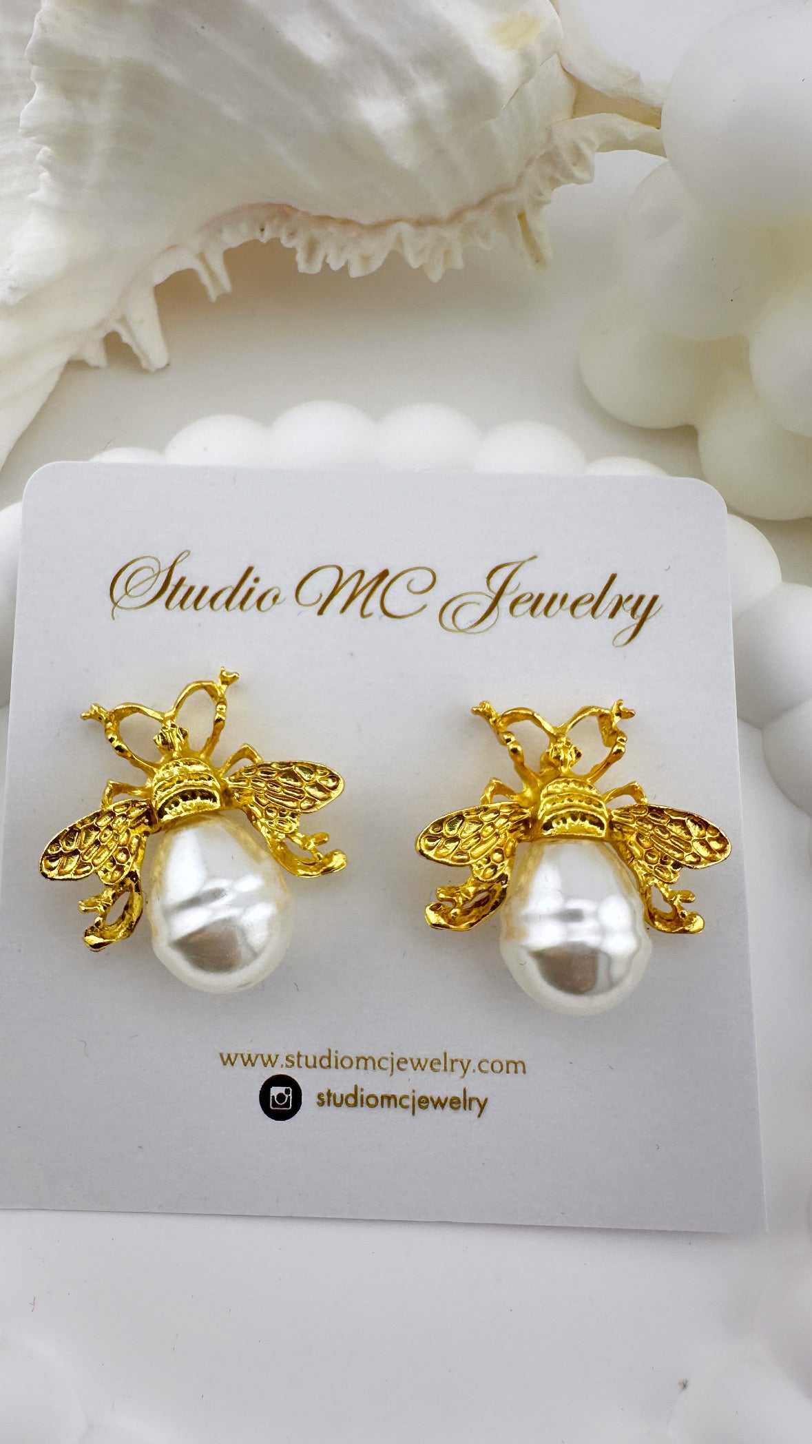 Honey Bee Stud Earrings