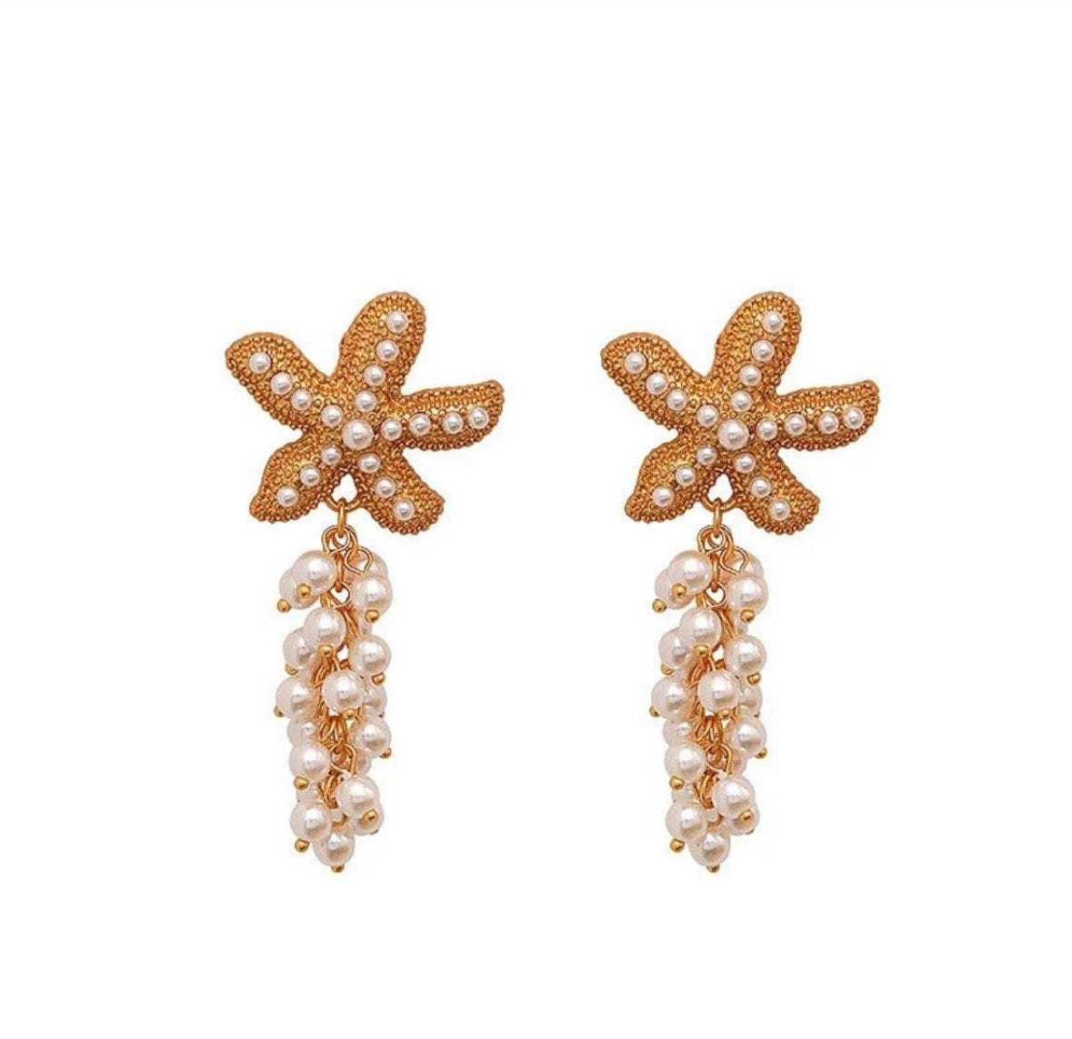 Starfish & Pearls Earrings