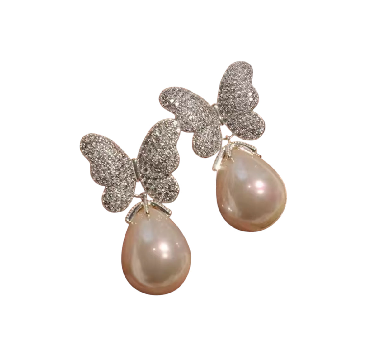 Pearl Butterfly Earrings