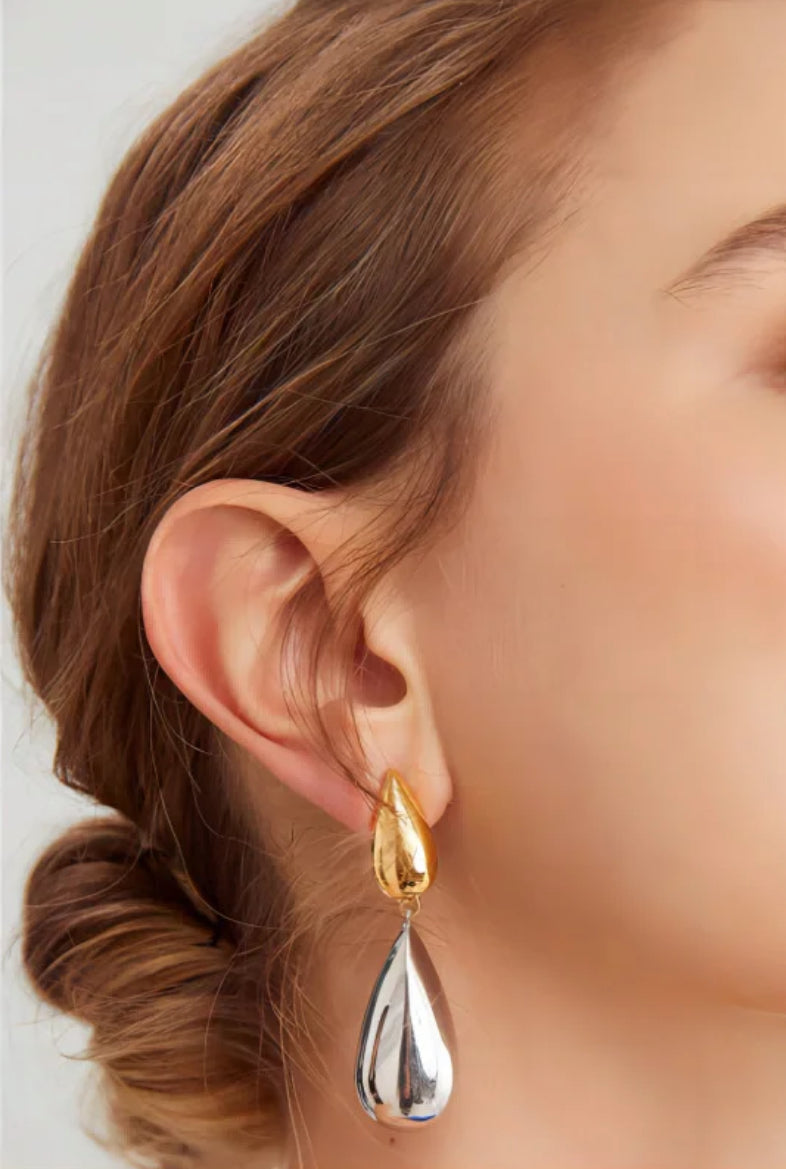 Gold Water Drop Earrings