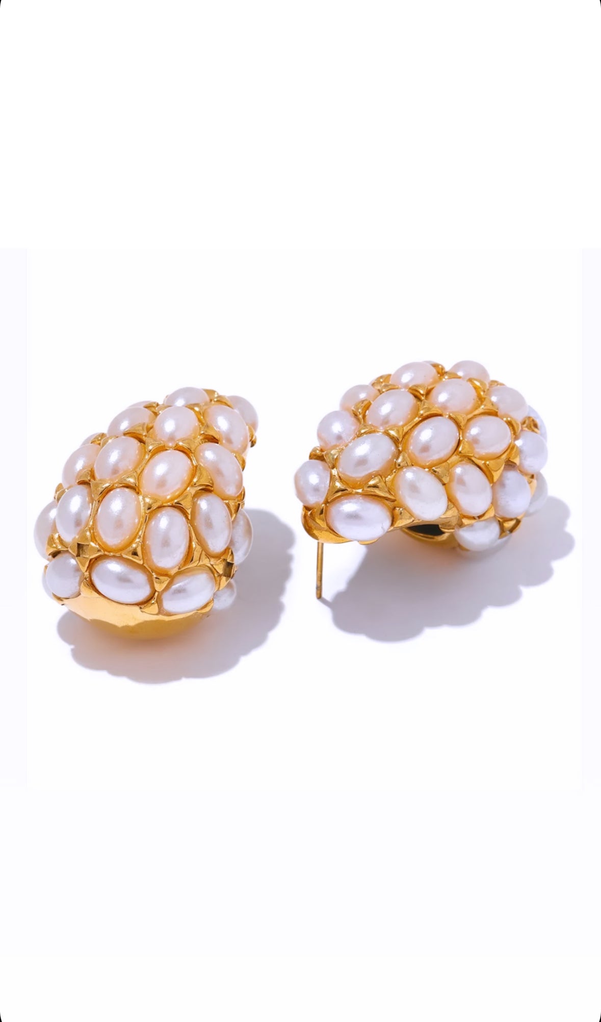 Bottega Oval Pearl Earrings