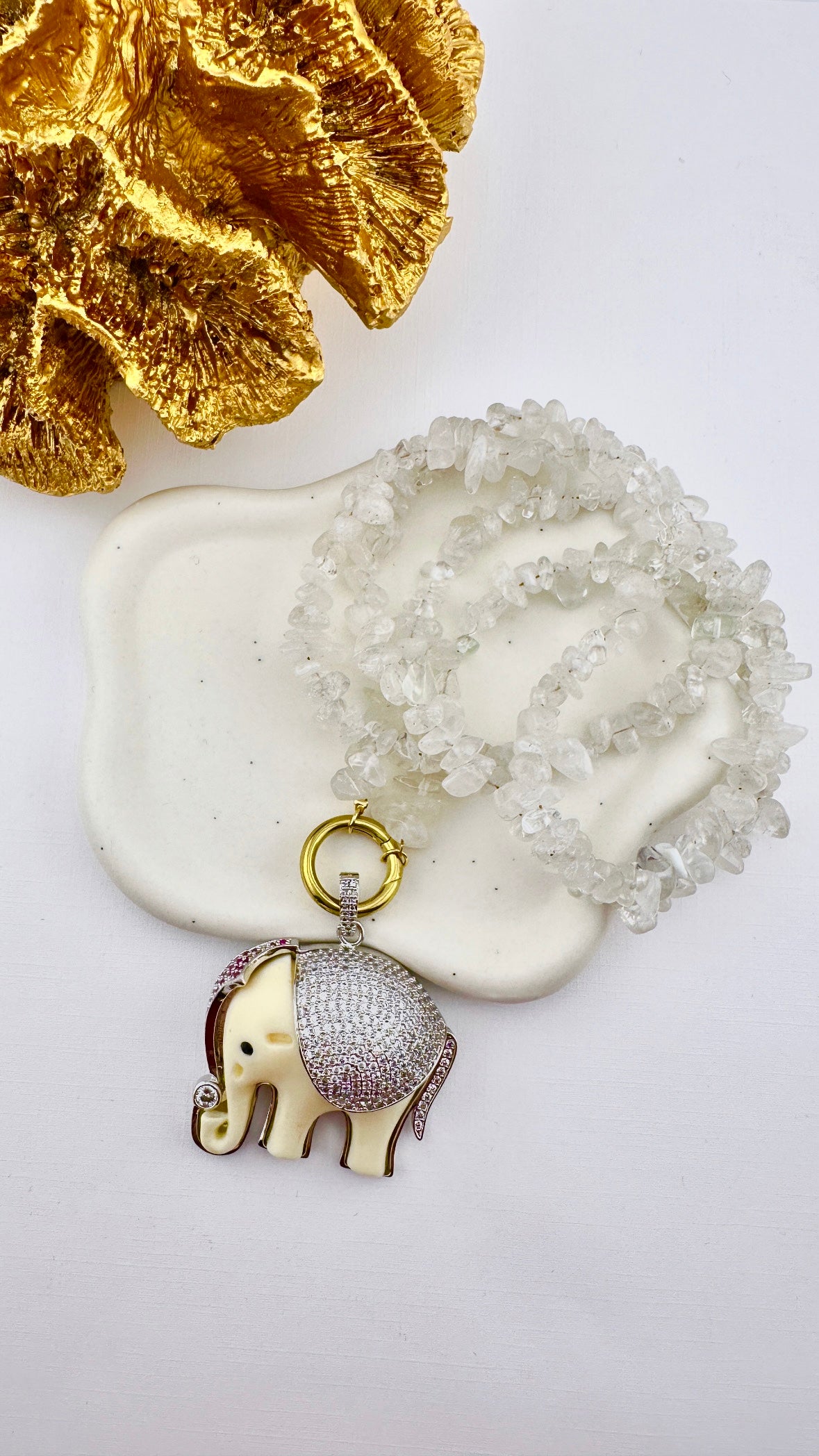 White Elephant Necklace