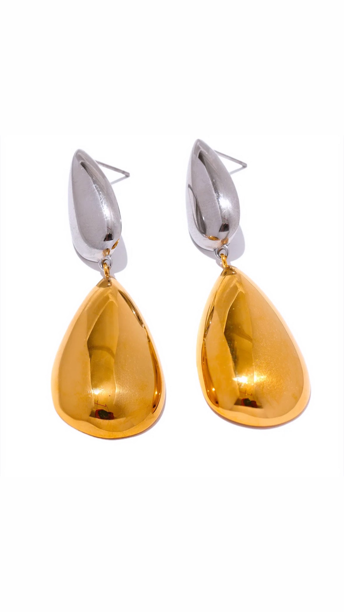 Gold Water Drop Earrings