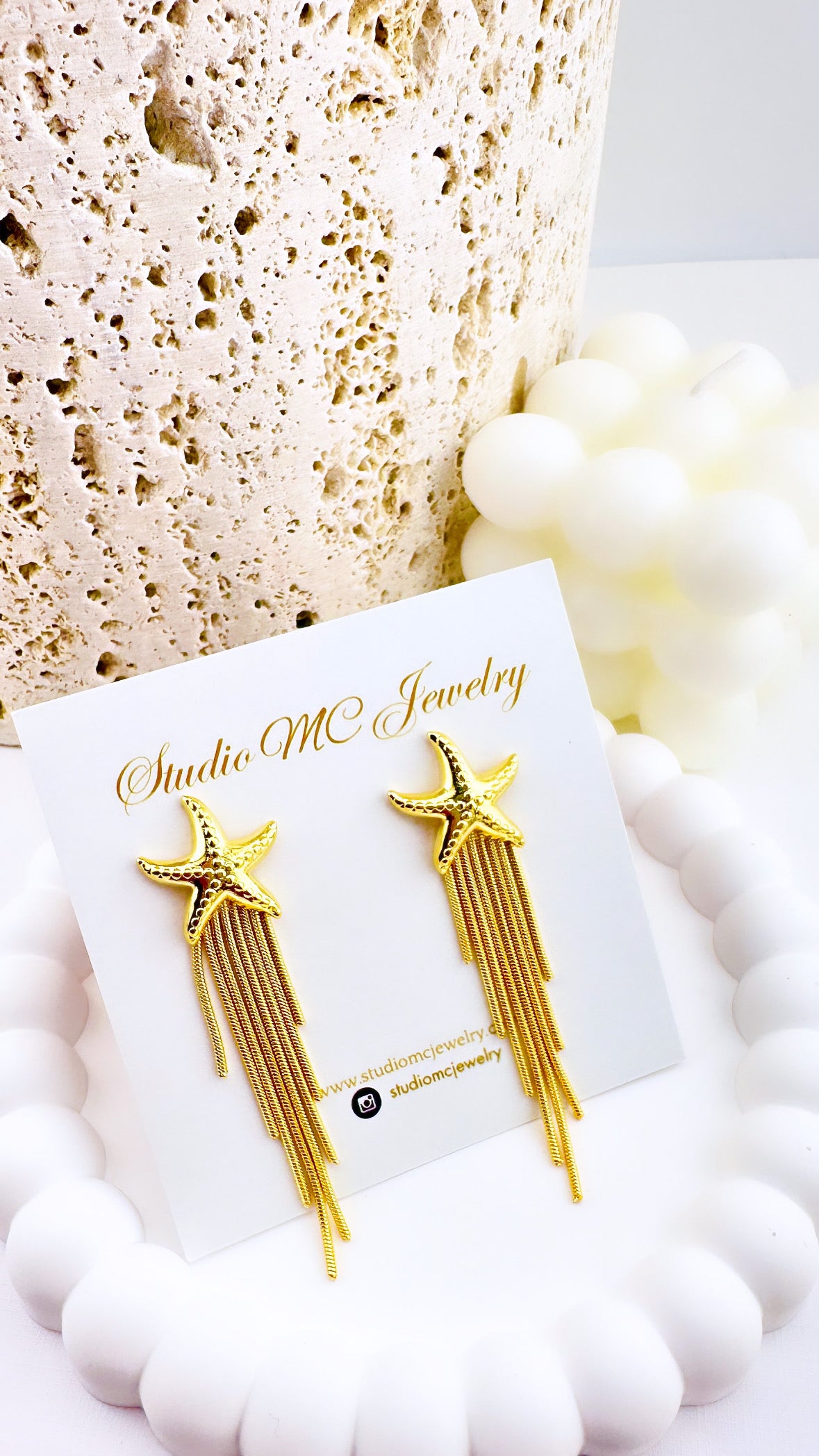 Gold Starfish Earrings