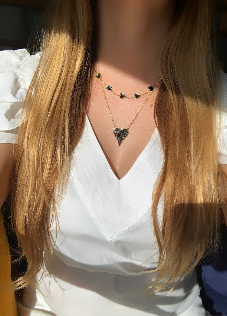 Black Heart Necklace