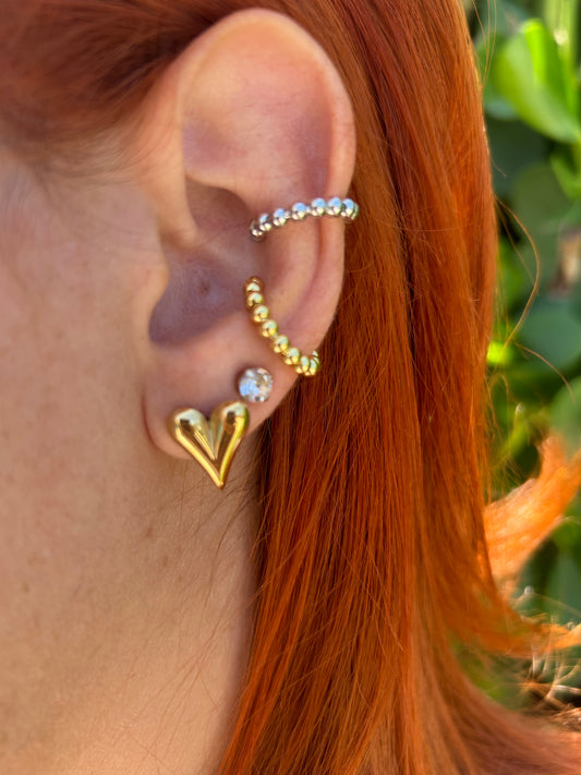 Amore Mini Heart Studs