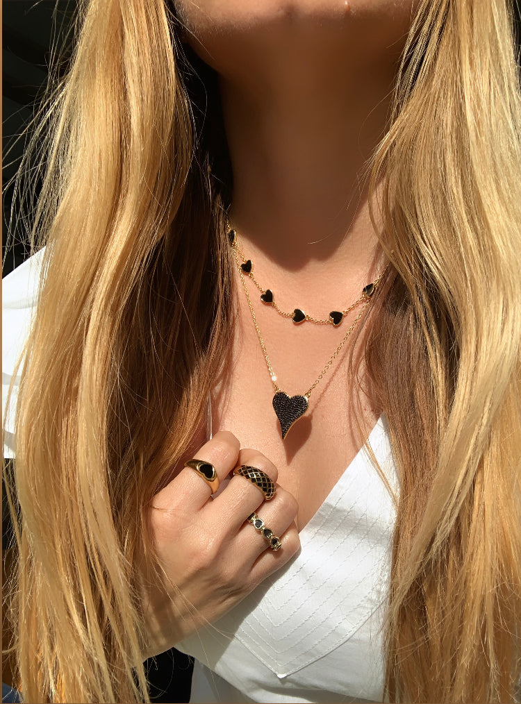 Black Heart Necklace