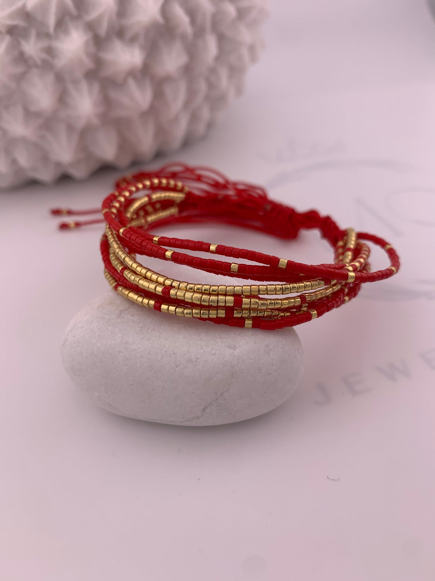 Rosso Simmering Miyuki Bracelet