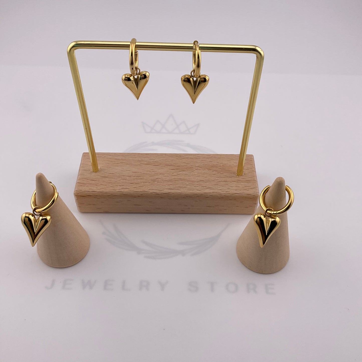 Gold Love Hoop Earrings